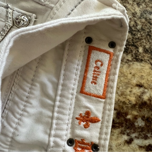 Gently Used-Rock Revival Celine Straight White Jeans. Sz 27 - Picture 4 of 7